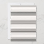 Moderne, elegante typografie zwart-wit save the date (Achterkant)