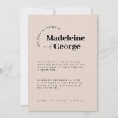 Moderne, elegante typografie zwart-wit save the date (Voorkant)