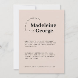 Moderne, elegante typografie zwart-wit save the date