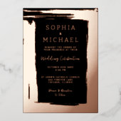 Moderne Elegante Uitnodiging van de Huwelijk Foto  (Voorkant)