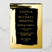 Moderne Elegante Uitnodiging van de Huwelijk Foto (Voorkant)