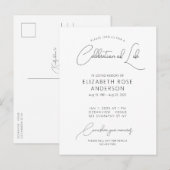 Moderne Elegante Uitnodiging voor de Viering van h (Voorkant / Achterkant)