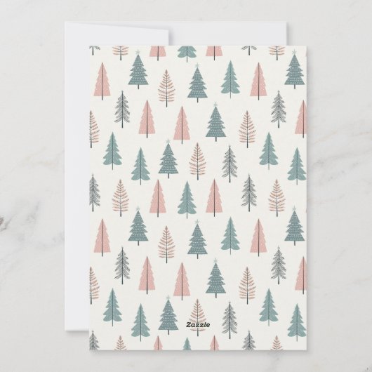 Moderne Elegante Uitnodiging voor het Kerstfeest (Achterkant)