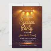 Moderne elegante uitnodiging voor sweet 16 (Voorkant)