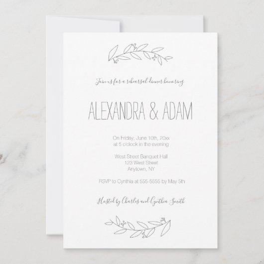 Moderne elegante uitnodigingen voor het dineren va (Voorkant)