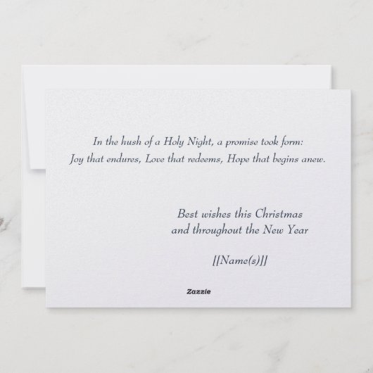 Moderne Elegante Unieke Kerststal geloof Kerstdag  Feestdagenkaart (Achterkant)