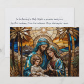 Moderne Elegante Unieke Kerststal geloof Kerstdag  Feestdagenkaart (Voorkant / Achterkant)