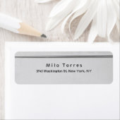 Moderne Elegante Unieke Zilveren Grijs Etiket (Insitu)