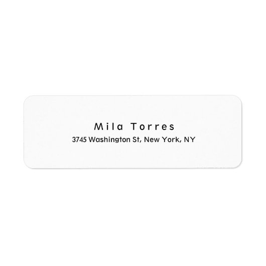 Moderne Elegante Unieke Zwart & Wit Etiket (Voorkant)