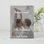 Moderne Elegante Vakantie Watercolor Wedding Save The Date (Staand voorkant)