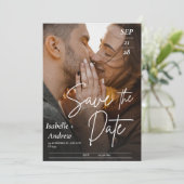 Moderne Elegante Vakantie Waterverf bruiloft Save The Date (Staand voorkant)