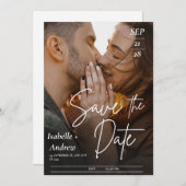 Moderne Elegante Vakantie Waterverf bruiloft Save The Date (Voorkant / Achterkant)