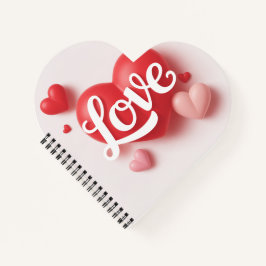 Moderne Elegante Valentijnsdag Romantisch Liefdeso Notitieboek