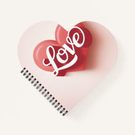 Moderne Elegante Valentijnsdag Romantische Liefdes Notitieboek