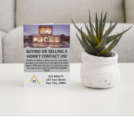 Moderne Elegante Vastgoed Promotie Kaart