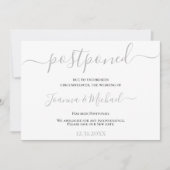 Moderne Elegante Verandering van Plannen Uitgestel Kaart (Voorkant)