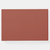 Moderne elegante verbrande baksteen bruiloft gastenboek (Achterkant)