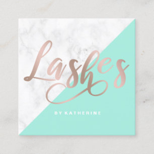 Moderne elegante verlenging van marmer- en roos go vierkante visitekaartje