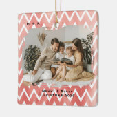 Moderne Elegante Verlovingsfotokeeper Keramisch Ornament (Links)