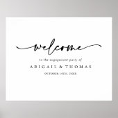 Moderne Elegante Verlovingspartij Welkom   Poster (Voorkant)