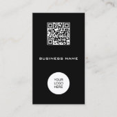 Moderne Elegante Verticale Sjabloon Barcode QR Cod Visitekaartje (Voorkant)