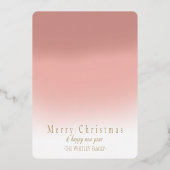 Moderne Elegante Vier Foto's Vieren Folie Feestdagenkaart (Achterkant)