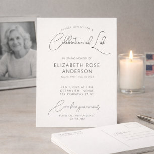 Moderne Elegante Viering van het Leven Uitnodiging
