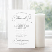 Moderne Elegante Viering van het Leven Uitnodiging