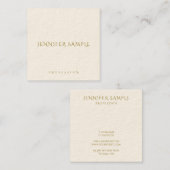 Moderne Elegante Vierkante Eenvoudige Sjabloon Gou Vierkante Visitekaartje (Voorkant / Achterkant)