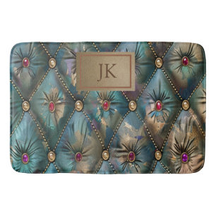 Moderne Elegante Vintage Leren Kleurrijke Diamante Badmat