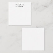 Moderne Elegante Vlakke Eenvoudige Witte Special Notitiekaartje (Voorkant / Achterkant)