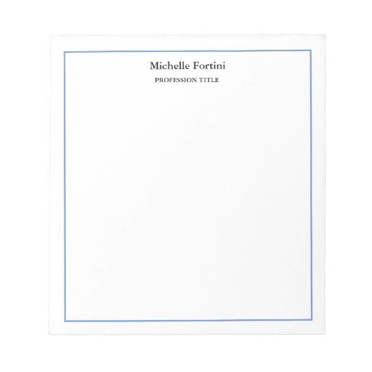 Moderne Elegante Vlakke Minimalist Notitieblok (Voorkant)