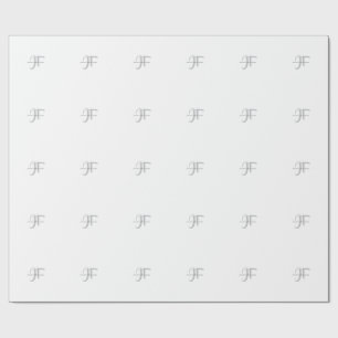 Moderne Elegante Vlakke Professionele Monogram Cadeaupapier