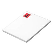 Moderne Elegante Vlakke Professionele Monogram Notitieblok (Linkerzijde)
