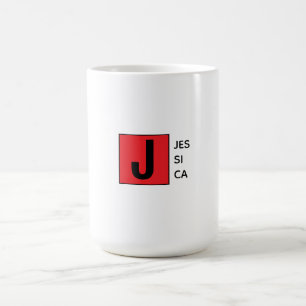 Moderne Elegante Vlakke Professionele Naam Monogra Koffiemok
