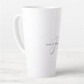 Moderne Elegante Vlakke Professionele Naam Monogra Latte Mok (Linkerhoek)