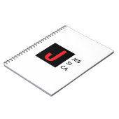 Moderne Elegante Vlakke Professionele Naam Monogra Notitieboek (Linkerzijde)