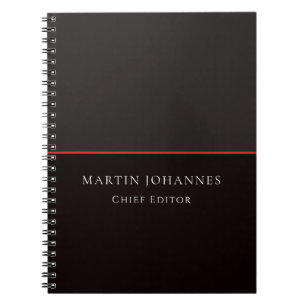 Moderne Elegante Vlakke Stijlvolle Grijs Zwart Min Notitieboek