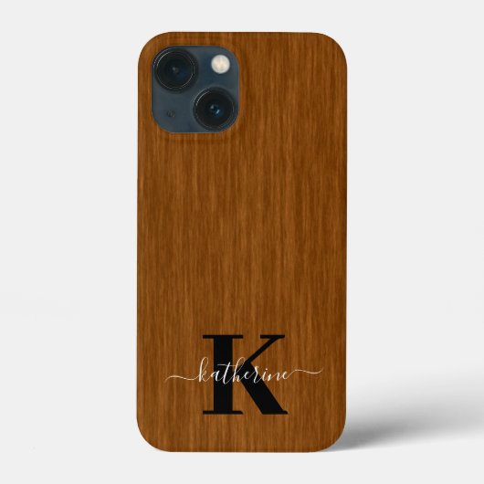 Moderne Elegante Vloer Achtergrond Monogram Case-Mate iPhone Case (Achterkant)