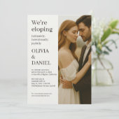 Moderne Elegante Vlucht Minimalistische Foto Kaart (Staand voorkant)