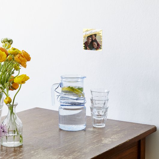 Moderne Elegante Voeg Foto Toe Familie Portret Met Folie Afdrukken (Laag (Keuken))