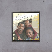 Moderne Elegante Voeg Foto Toe Familie Portret Met Folie Afdrukken