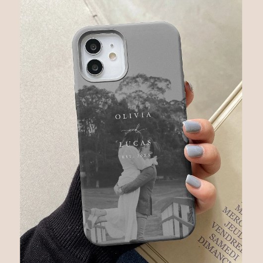 Moderne Elegante Volledige Koppel Foto Case-Mate iPhone Case