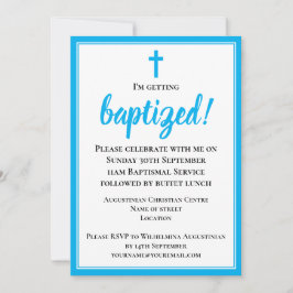 Moderne elegante volwassen doop kaart