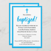 Moderne elegante volwassen doop kaart (Voorkant / Achterkant)