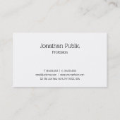 Moderne, elegante vormgeving eenvoudige profession visitekaartje (Achterkant)