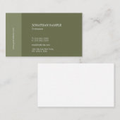 Moderne elegante vormgeving groen, rendy Luxe Visitekaartje (Voorkant / Achterkant)