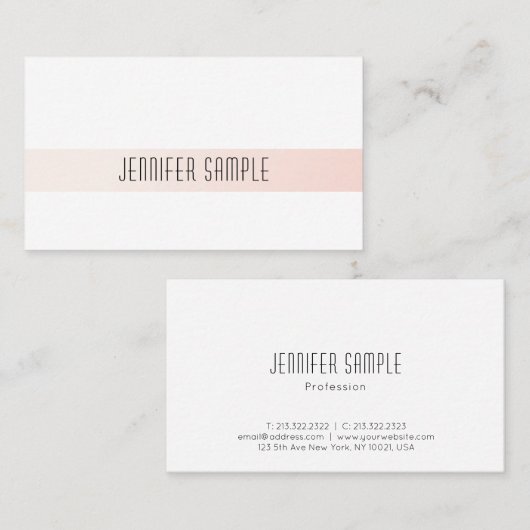 Moderne, elegante vormgeving met eenvoudig design visitekaartje (Voorkant / Achterkant)