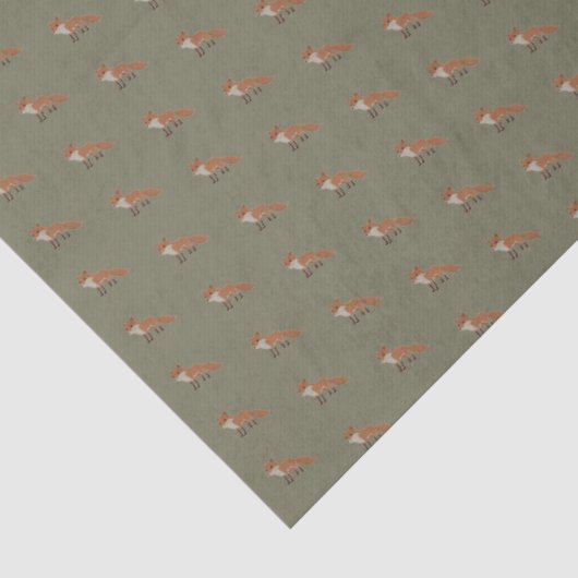 Moderne Elegante Vos Tissuepapier (Detail)