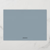 Moderne elegante vrolijke kerst 2 foto folie feestdagenkaart (Achterkant)